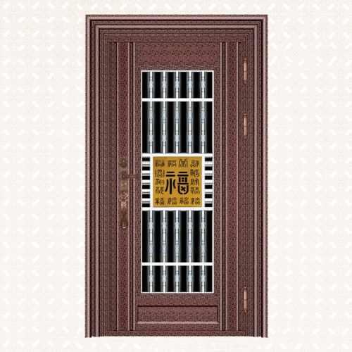咸阳651-4B红古铜整齐自由纹板单门